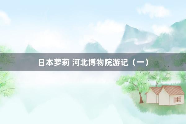 日本萝莉 河北博物院游记（一）