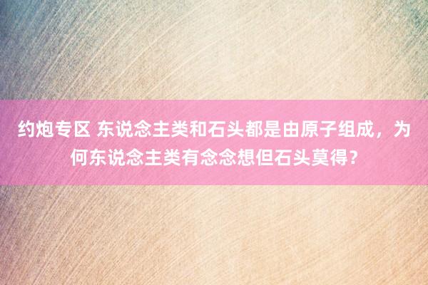 约炮专区 东说念主类和石头都是由原子组成，为何东说念主类有念念想但石头莫得？